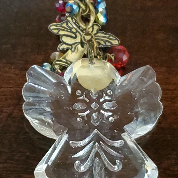 Ganz Tradition Keeper Christmas Angel Ornament Etched Glass Beads Bells 2012 - Picture 2 of 7